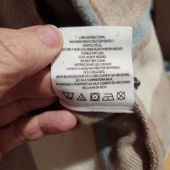 HFX Flannel Shirt Jacket Women's XL Plaid Brown Neutral Relaxed Fit Warm Shell - Picture 10 of 11